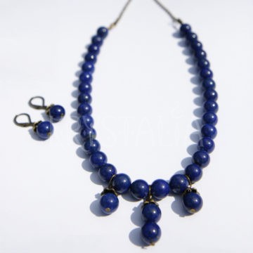 athena, náhrdelník, náušnice, lapis lazuli