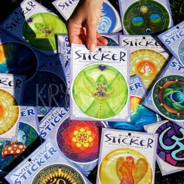 mandala nálepka na sklo