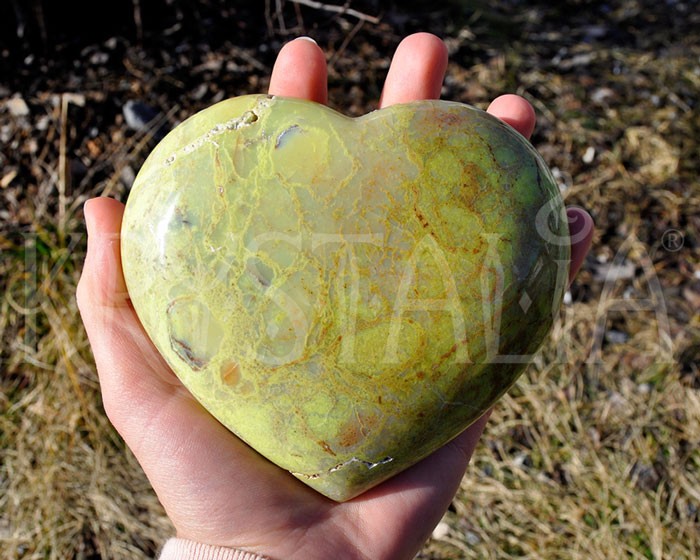Zelený opál srdce